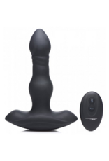 XR Brands Vibrating and Thrusting Silicone Butt Plug with Remote Control