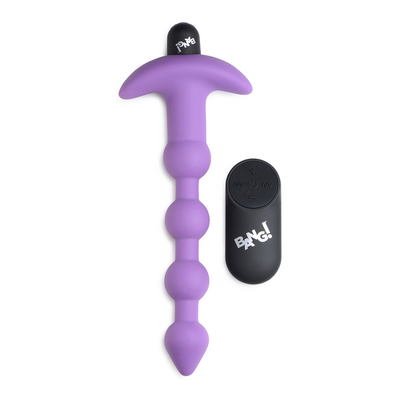 Image of XR Brands Vibrating Silicone Anal Beads and Remote Control