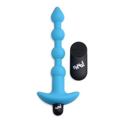 Image of XR Brands Vibrating Silicone Anal Beads and Remote Control