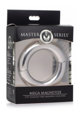 XR Brands Mega Magnetize - Stainless Steel Magnetic Cockring - 2 / 4,4 cm