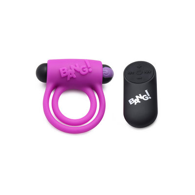 Image of XR Brands Silicone Cockring and Bullet with Remote Control