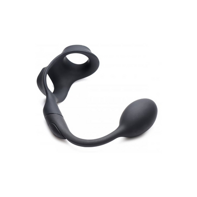 Image of XR Brands Cock and Ball Ring + Plug with 10 Speeds