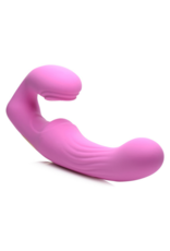 XR Brands U-Pulse - Silicone Pulsating and Vibrating Strapless Strap-On