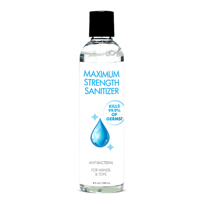 Image of XR Brands Maximum Strength Santizer for Hands and Toys - 8 fl oz / 236 ml