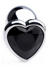 XR Brands Black Heart - Butt Plug - Small