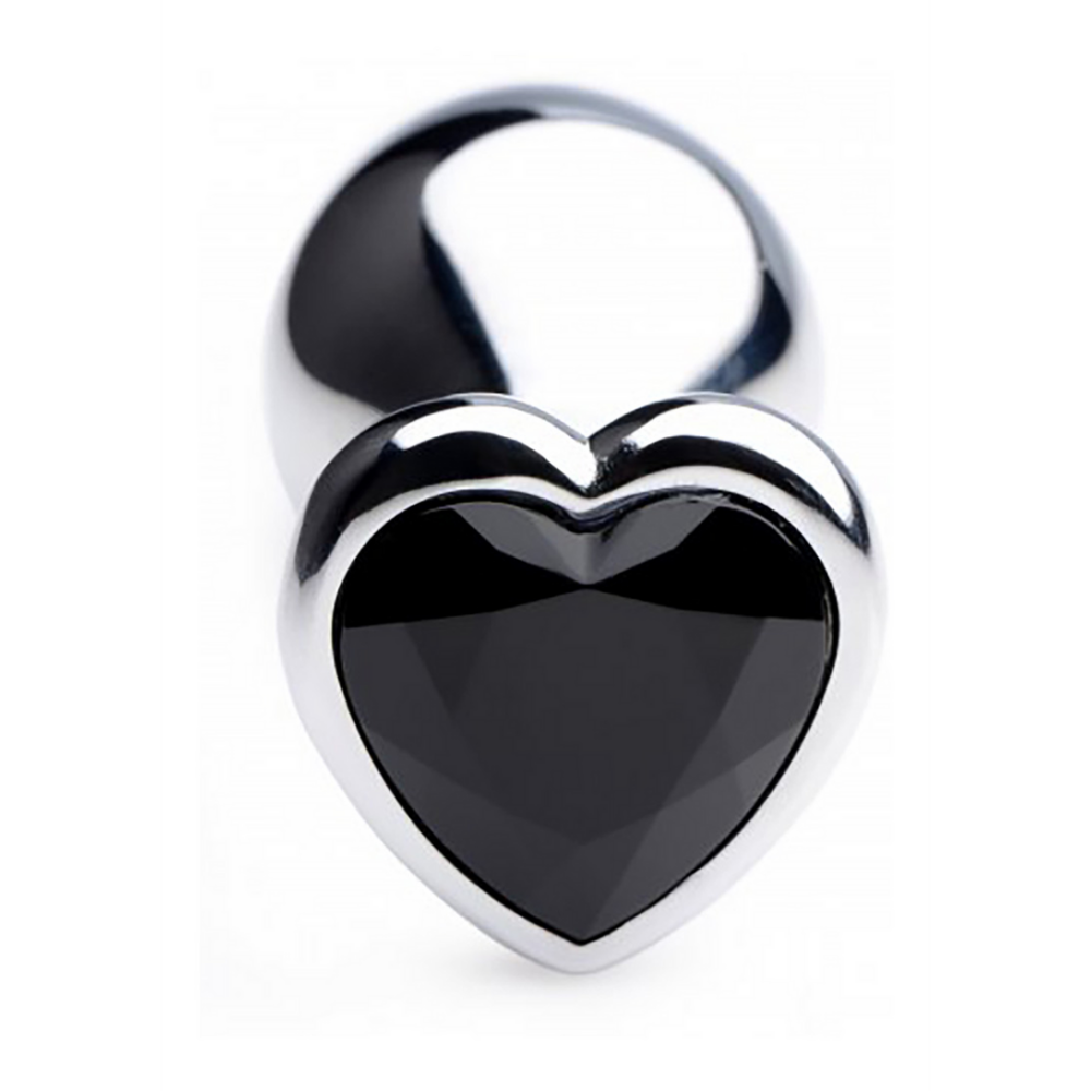 XR Brands Black Heart - Butt Plug - Medium