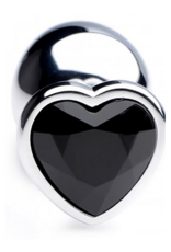 XR Brands Black Heart - Butt Plug - Large