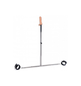 XR Brands Squat - Spreader Bar met Enkelmanchetten en Anale Dildo