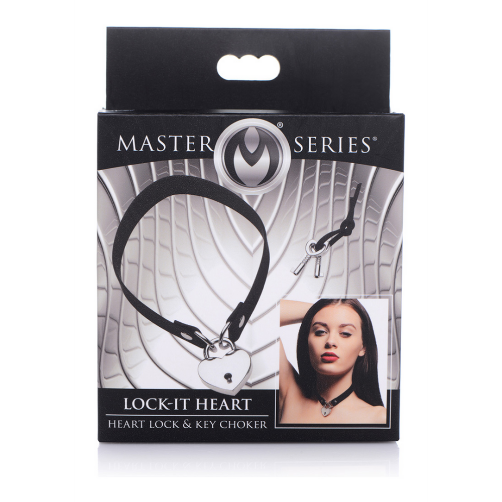 XR Brands Lock-It - Choker with Heart Lock and Key