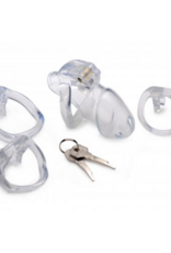 XR Brands Clear Captor - Chastity Cage with Keys - Medium