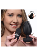 XR Brands Ribbed Vibrating Anal Plug with Remote Control