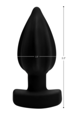XR Brands Ribbed Vibrating Anal Plug with Remote Control
