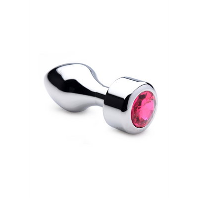 Image of XR Brands Pink Gemstone - Weighted Base Aluminum Plug - Large