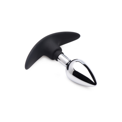 XR Brands Dark Invader - Metal and Silicone Anal Plug - Small