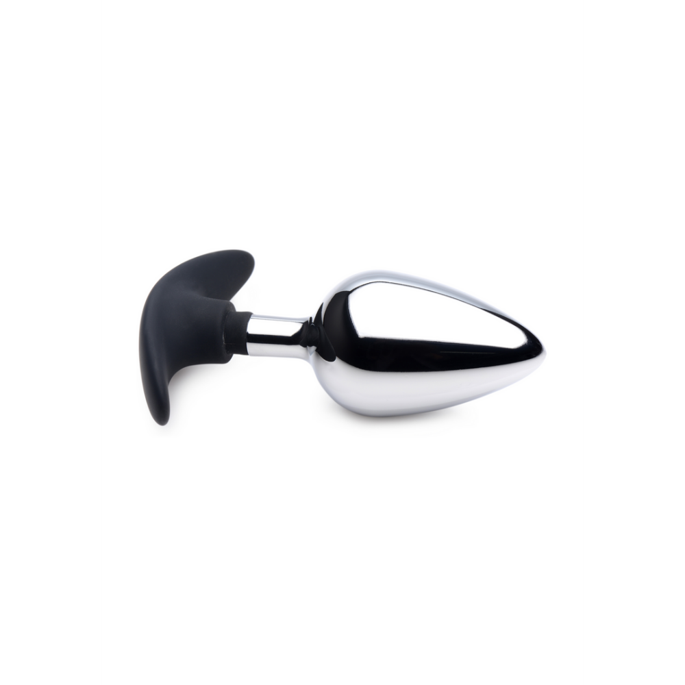 XR Brands Dark Invader - Metal and Silicone Anal Plug - Large
