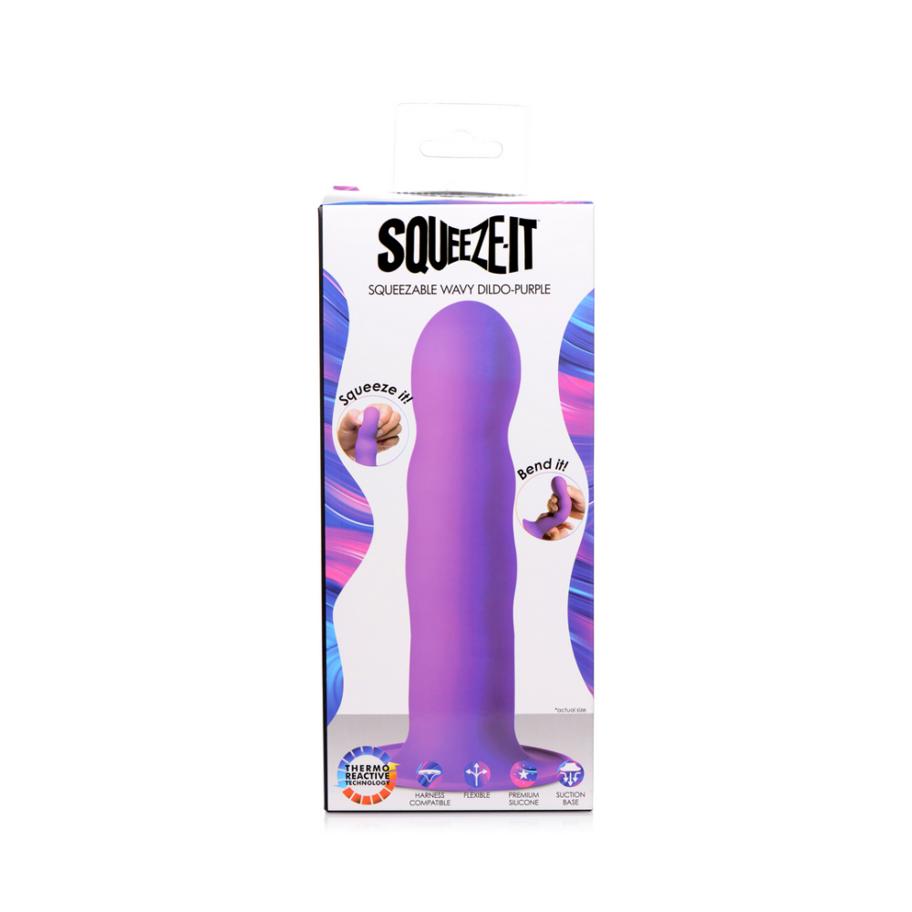 XR Brands Squeezable Wavy Dildo