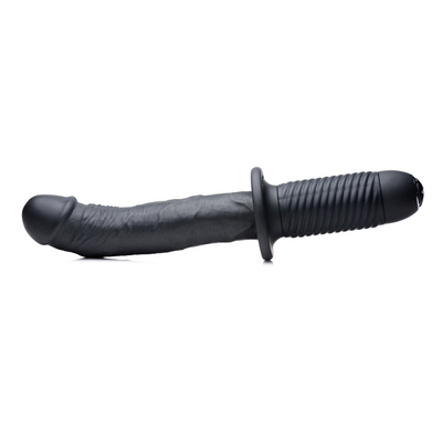 Image of XR Brands The Large Realistic - Silicone Vibrator with Handle - Black