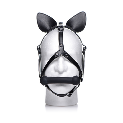 Image of XR Brands Dark Horse - Pony Head Harness with Silicone Bit