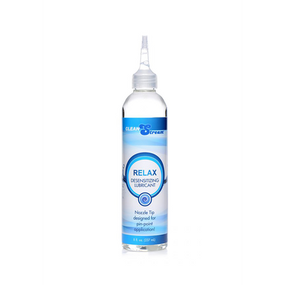Image of XR Brands Relax - Desensitizing Lubricant with Mouthpiece - 8 fl oz / 240 ml