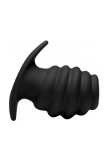 XR Brands Hive Ass Tunnel - Silicone Ribbed Hollow Anal Plug - Large