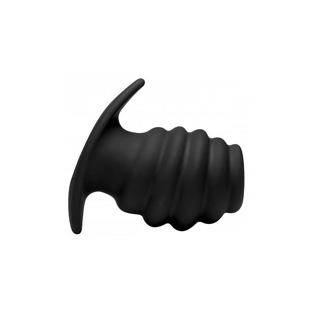 XR Brands Hive Ass Tunnel - Silicone Ribbed Hollow Anal Plug - Large