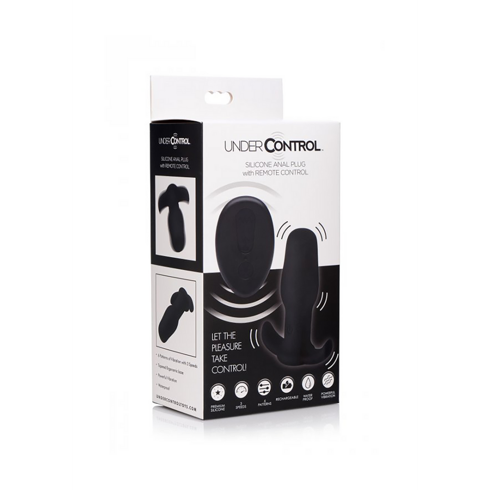 XR Brands Silicone Anal Plug with Remote Control