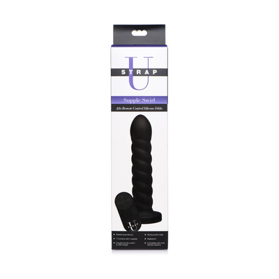 Image of XR Brands Smooth Swirl - Silicone Dildo with Remote Control