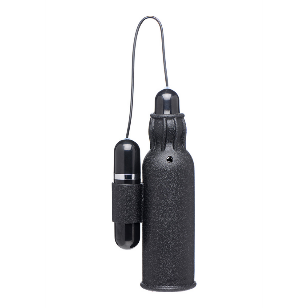 XR Brands Lightning Stroke - Silicone Stroker with Vibrating Bullet