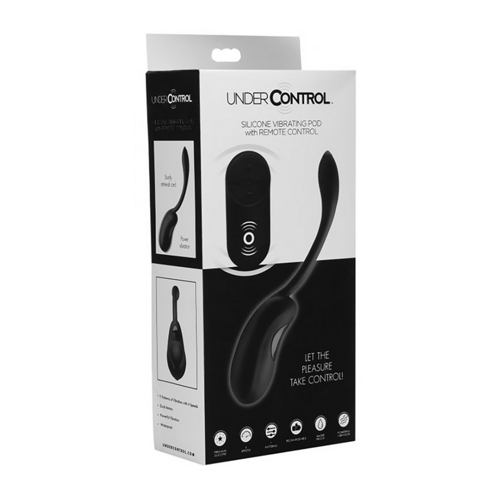 XR Brands Silicone Vibrating Pod with Remote Control