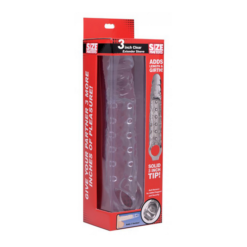XR Brands Transparent Penis Sleeve - 3 / 7,5 cm