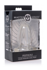 XR Brands PeepHole - Transparent Hollow Anal Plug - Small