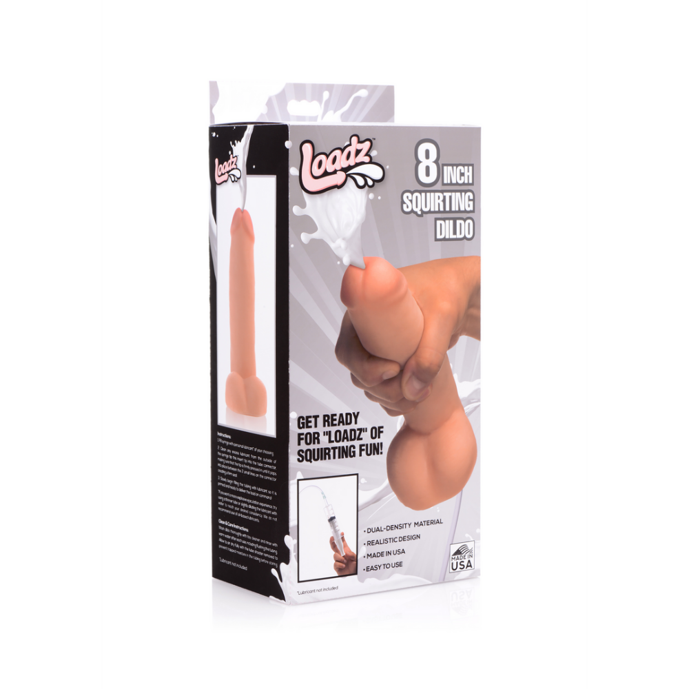 XR Brands Realistic Dual Density Squirting Dildo - 8 / 20,5 cm