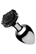 XR Brands Black Rose - Butt Plug - Medium