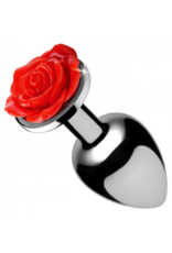 XR Brands Red Rose - Butt Plug - Medium
