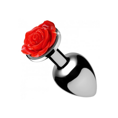 XR Brands Red Rose - Butt Plug - Medium
