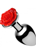 XR Brands Red Rose - Butt Plug - Large