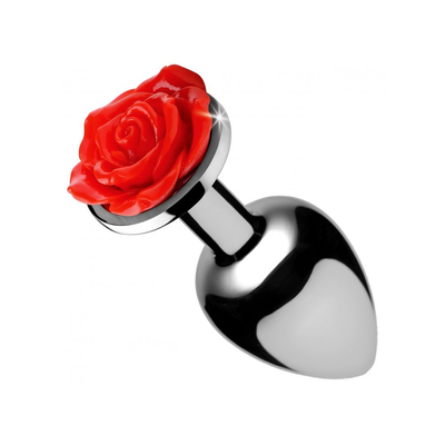XR Brands Red Rose - Butt Plug - Large