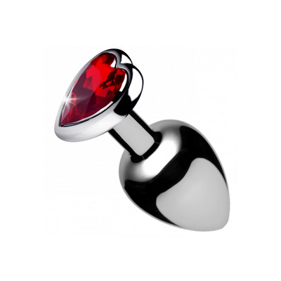 XR Brands Red Heart Gem - Butt Plug - Medium