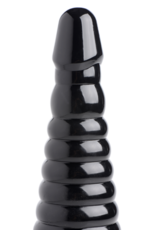 XR Brands Giant Ribbed Anal Cone - Black