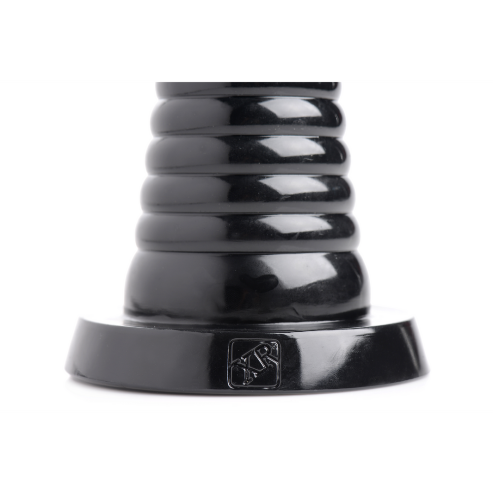 XR Brands Giant Ribbed Anal Cone - Black