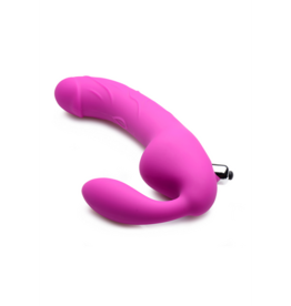 XR Brands Royal Rider - Vibrating Silicone Strapless Strap-On
