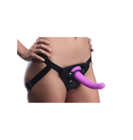 XR Brands Navigator - Silicone G-Spot Dildo with Harness