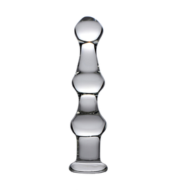 XR Brands Mammoth - Glass Dildo with 3 Bumps