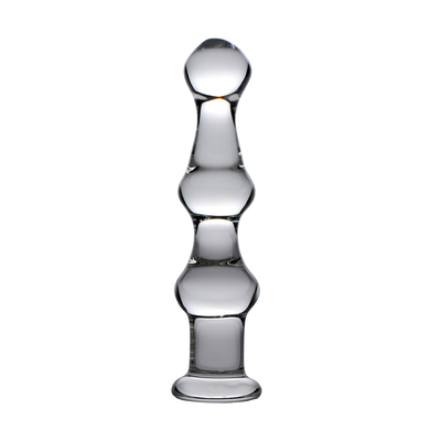 Image of XR Brands Mammoth - Glass Dildo with 3 Bumps