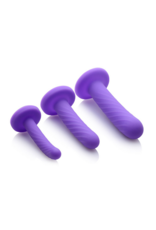 XR Brands Tri-Play - 3-delige Siliconen Dildo Set