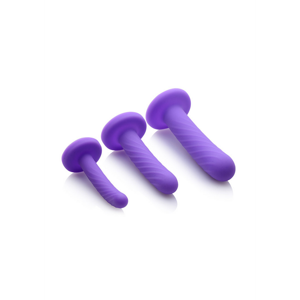 XR Brands Tri-Play - 3-delige Siliconen Dildo Set