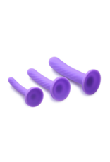XR Brands Tri-Play - 3-delige Siliconen Dildo Set