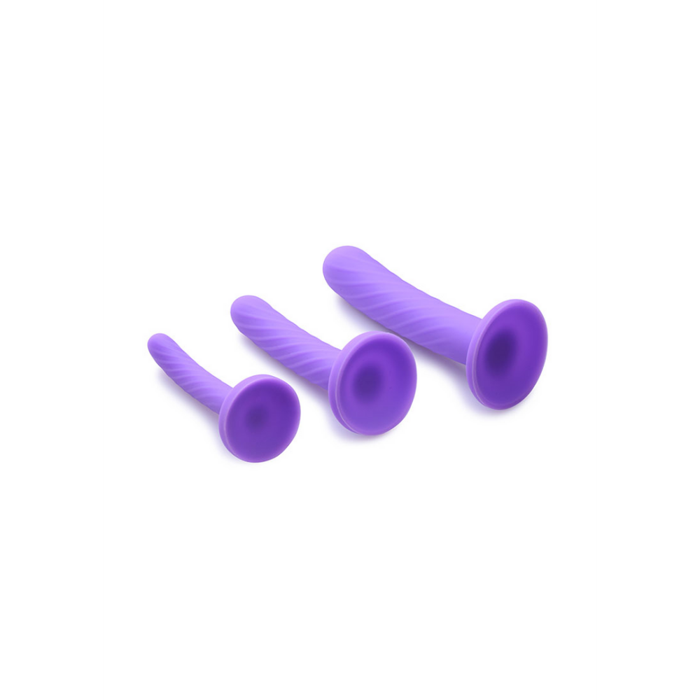 XR Brands Tri-Play - 3-delige Siliconen Dildo Set