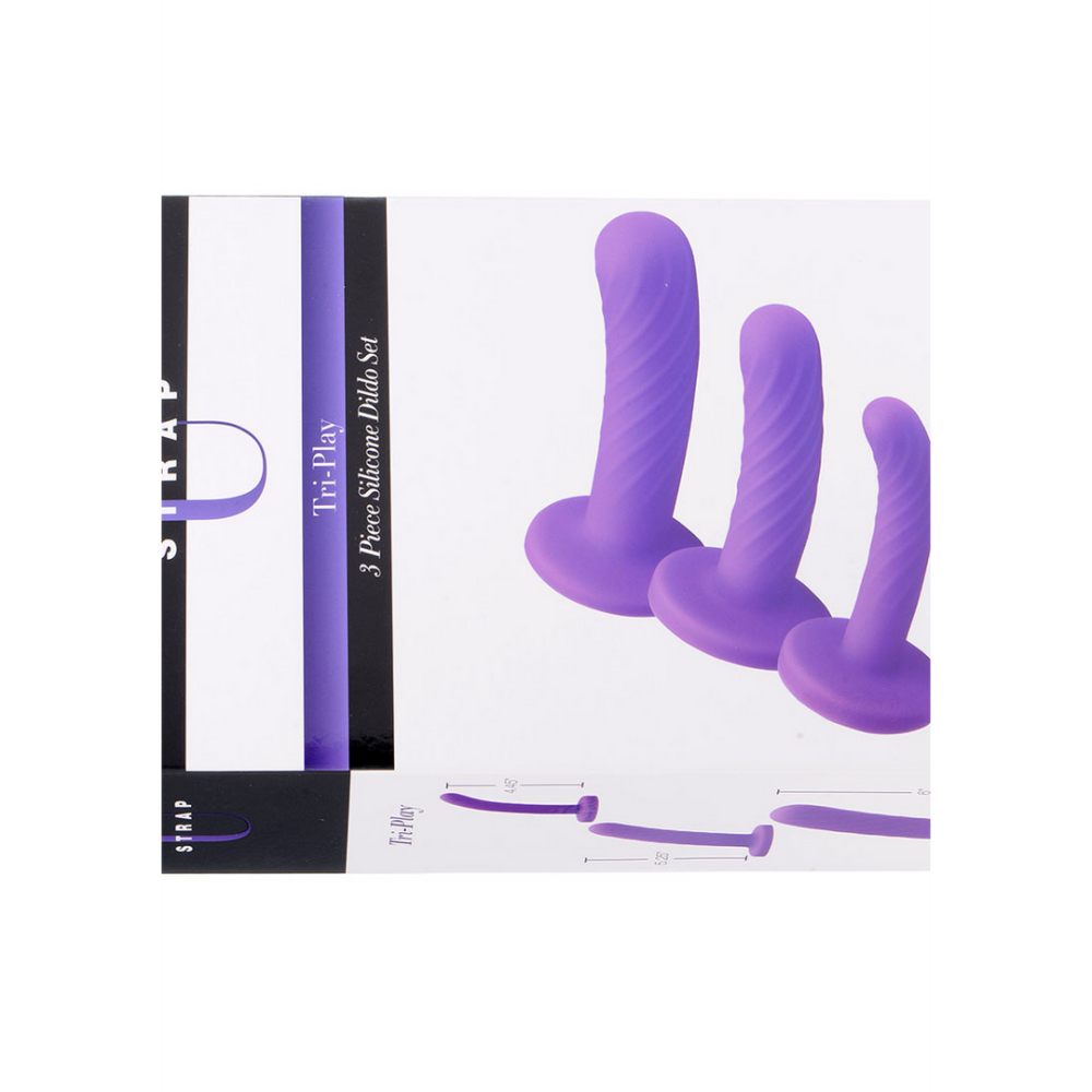 XR Brands Tri-Play - 3-delige Siliconen Dildo Set