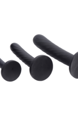 XR Brands Strap-on Silicone 3 piece set - Black